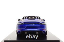 Spark 118 Porsche 718 Boxster Spyder RS (982) in San Marino Blue Dealer Edition