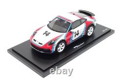 Spark 118 Porsche 911 Dakar (992) #14 Rally 1978 Martini Racing Dealer Edition