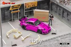 Star Model 164 Rauh-Welt Porsche 930 RWB Sakura Purple Chrome with Figure & Acc
