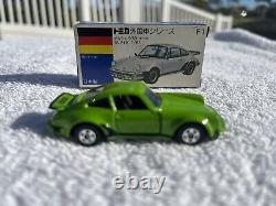 TOMICA 161 Porsche 930 TURBO GREEN NO. F1 Diecast Car TOMY Made in Japan Vintage