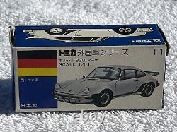 TOMICA 161 Porsche 930 TURBO GREEN NO. F1 Diecast Car TOMY Made in Japan Vintage