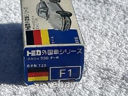 TOMICA 161 Porsche 930 TURBO GREEN NO. F1 Diecast Car TOMY Made in Japan Vintage