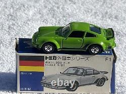 TOMICA 161 Porsche 930 TURBO GREEN NO. F1 Diecast Car TOMY Made in Japan Vintage