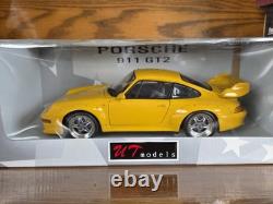 UT Models 1997 Porsche 911 Carrera GT2 993 118 Diecast Yellow GT Cup Car 27832