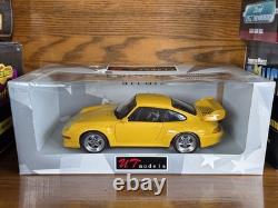 UT Models 1997 Porsche 911 Carrera GT2 993 118 Diecast Yellow GT Cup Car 27832