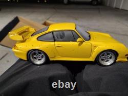UT Porsche 911 Turbo S 993 1/18 Scale Diecast Model Yellow Used Loose