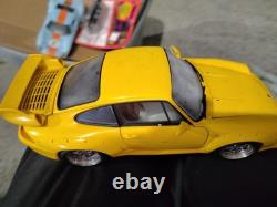 UT Porsche 911 Turbo S 993 1/18 Scale Diecast Model Yellow Used Loose