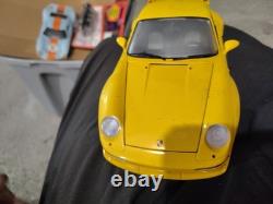 UT Porsche 911 Turbo S 993 1/18 Scale Diecast Model Yellow Used Loose