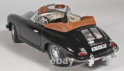 Vintage Bburago 1961 Black Porsche 356B Cabriolet 118 Die Cast (Italy) In Box