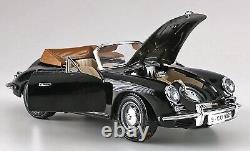 Vintage Bburago 1961 Black Porsche 356B Cabriolet 118 Die Cast (Italy) In Box