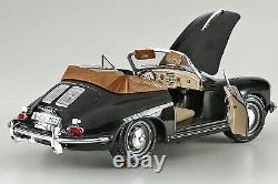 Vintage Bburago 1961 Black Porsche 356B Cabriolet 118 Die Cast (Italy) In Box