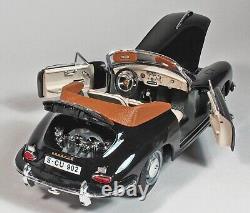 Vintage Bburago 1961 Black Porsche 356B Cabriolet 118 Die Cast (Italy) In Box