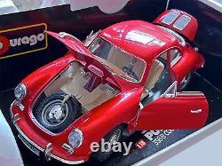 Vintage Bburago 1961 Red Porsche 356B Coupe 118 Die Cast (Italy) Unopened Box