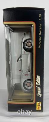Vintage Maisto Porsche Boxster 118 Silver Diecast Collectible Special Edition