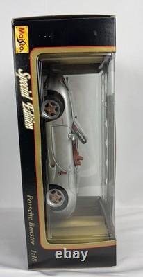 Vintage Maisto Porsche Boxster 118 Silver Diecast Collectible Special Edition