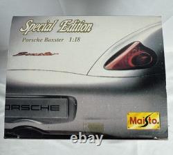 Vintage Maisto Porsche Boxster 118 Silver Diecast Collectible Special Edition
