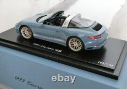 WOW Porsche 911 991.2 Targa 4S 2015 Aetna Blue 118 Spark WAX02100014