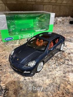 Welly Nex 1/18 Scale Porsche Panamera S In Steel Blue Metallic Custom 1 Of 1