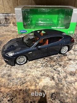 Welly Nex 1/18 Scale Porsche Panamera S In Steel Blue Metallic Custom 1 Of 1