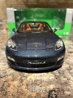 Welly Nex 1/18 Scale Porsche Panamera S In Steel Blue Metallic Custom 1 Of 1