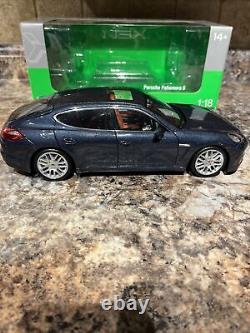 Welly Nex 1/18 Scale Porsche Panamera S In Steel Blue Metallic Custom 1 Of 1